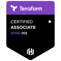 HashiCorp Certified: Terraform Associate 003 badge