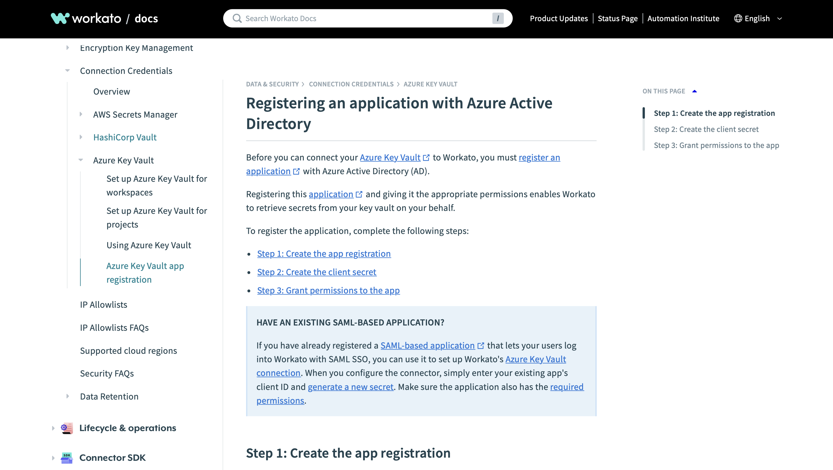 Azure Active Directory app registration screenshot